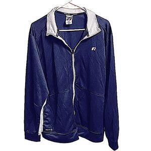 Russell Men's Size L Full Zip Sweater Jacket DRI Power 360 Athleisure Activewear
